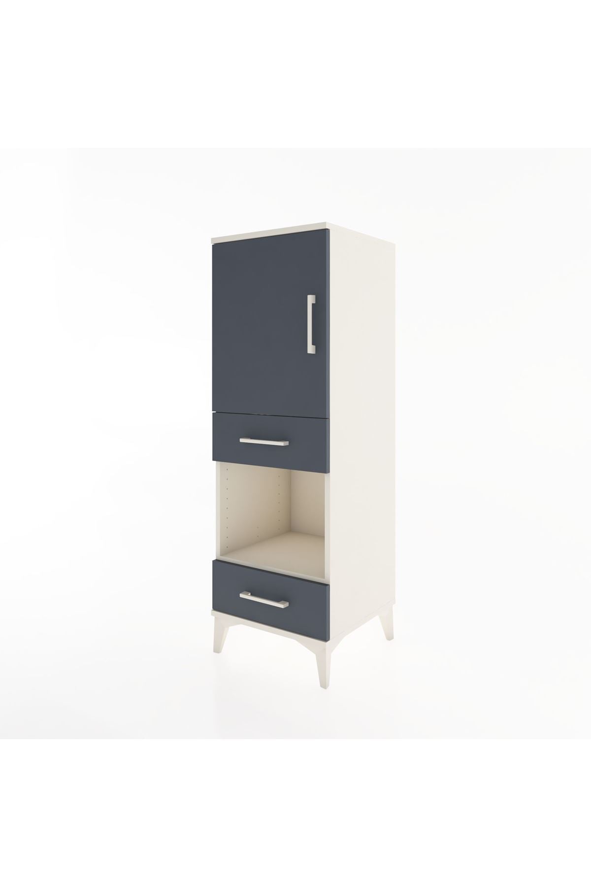 Hyperion Dolap 3 Raflı 2 Çekmeceli Tek Kapaklı 44x44x134 - S49M015V2B