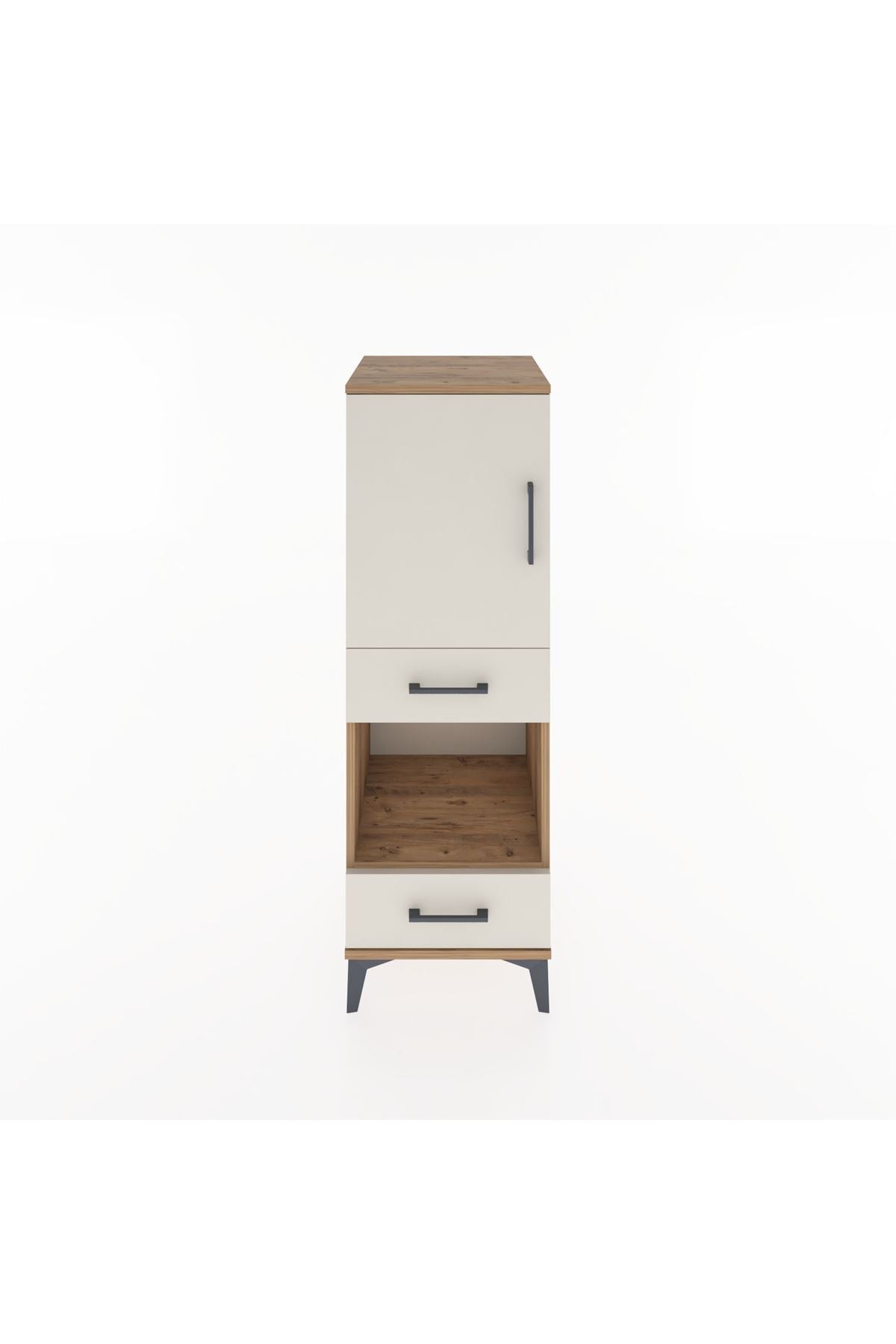 Hyperion Dolap 3 Raflı 2 Çekmeceli Tek Kapaklı 44x44x134 - S49M015V7B