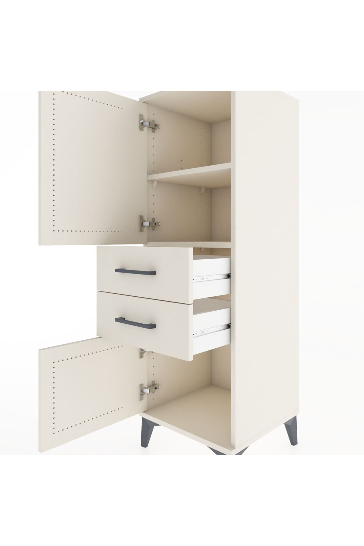 Hyperion Dolap 2 Raflı 2 Çekmeceli 2 Kapaklı 44x44x134 - S49M016V1B