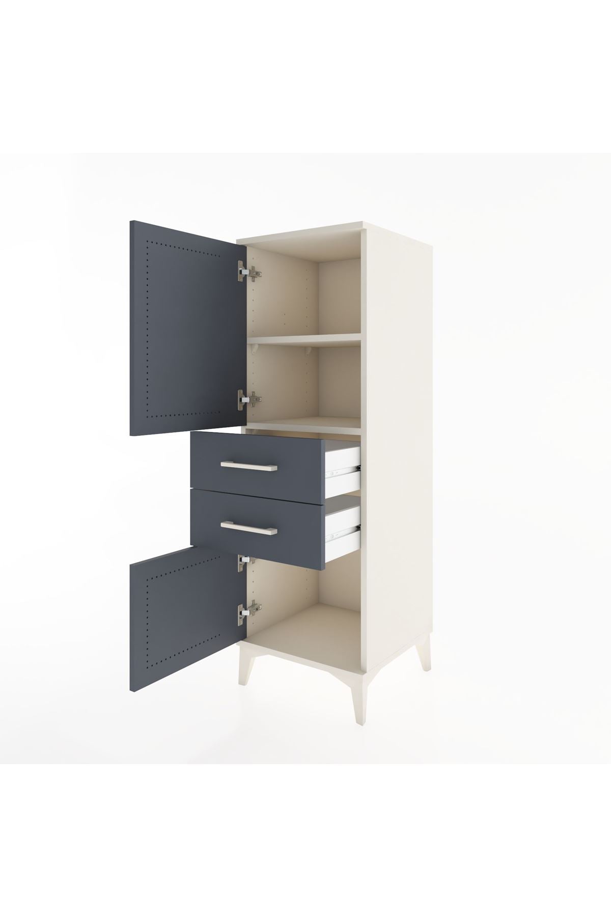 Hyperion Dolap 2 Raflı 2 Çekmeceli 2 Kapaklı 44x44x134 - S49M016V2B