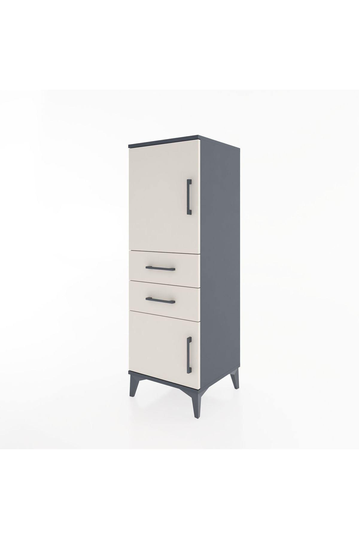 Hyperion Dolap 2 Raflı 2 Çekmeceli 2 Kapaklı 44x44x134 - S49M016V4B