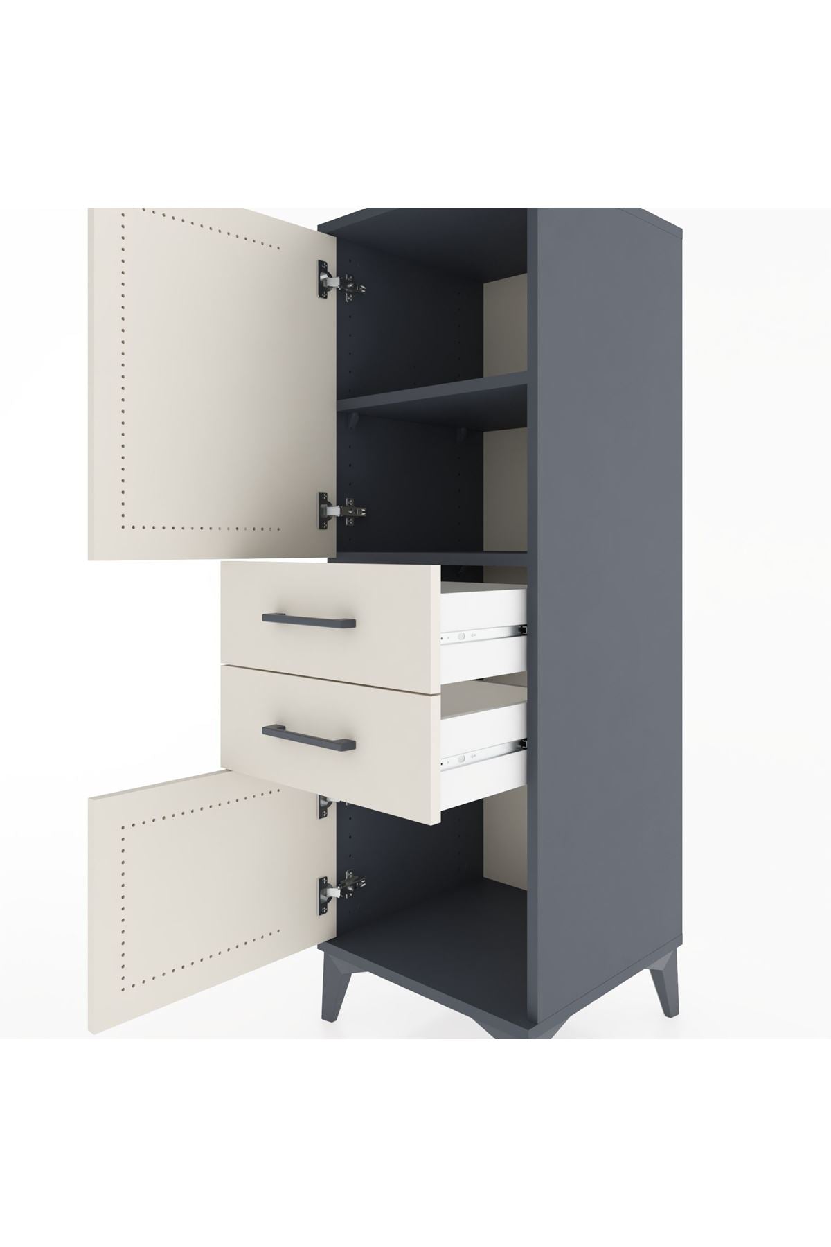 Hyperion Dolap 2 Raflı 2 Çekmeceli 2 Kapaklı 44x44x134 - S49M016V4B
