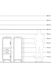 Hyperion Dolap 2 Raflı 2 Çekmeceli 2 Kapaklı 44x44x134 - S49M016V9B