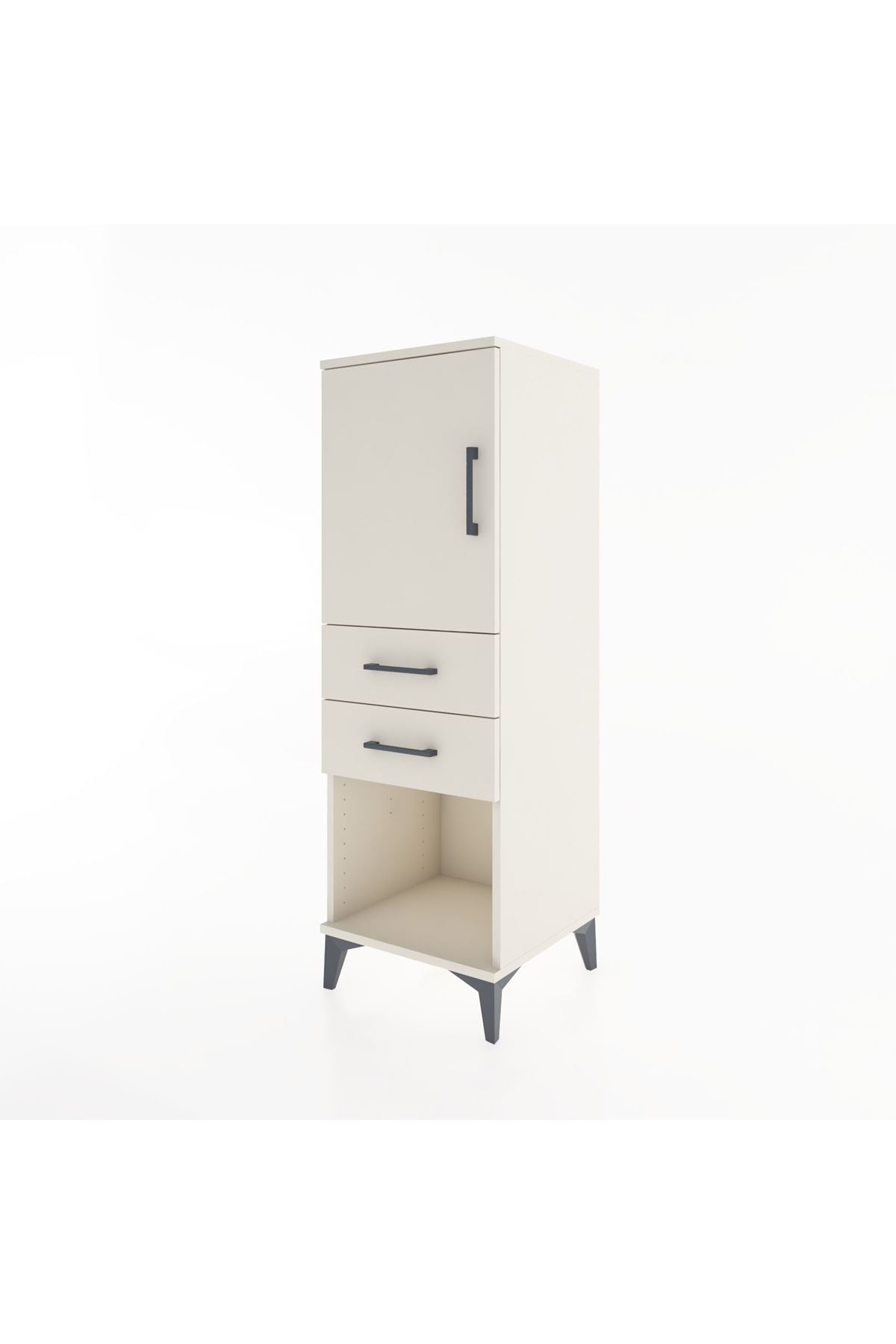 Hyperion Dolap 2 Raflı 2 Çekmeceli Tek Kapaklı 44x44x134 - S49M017V1B