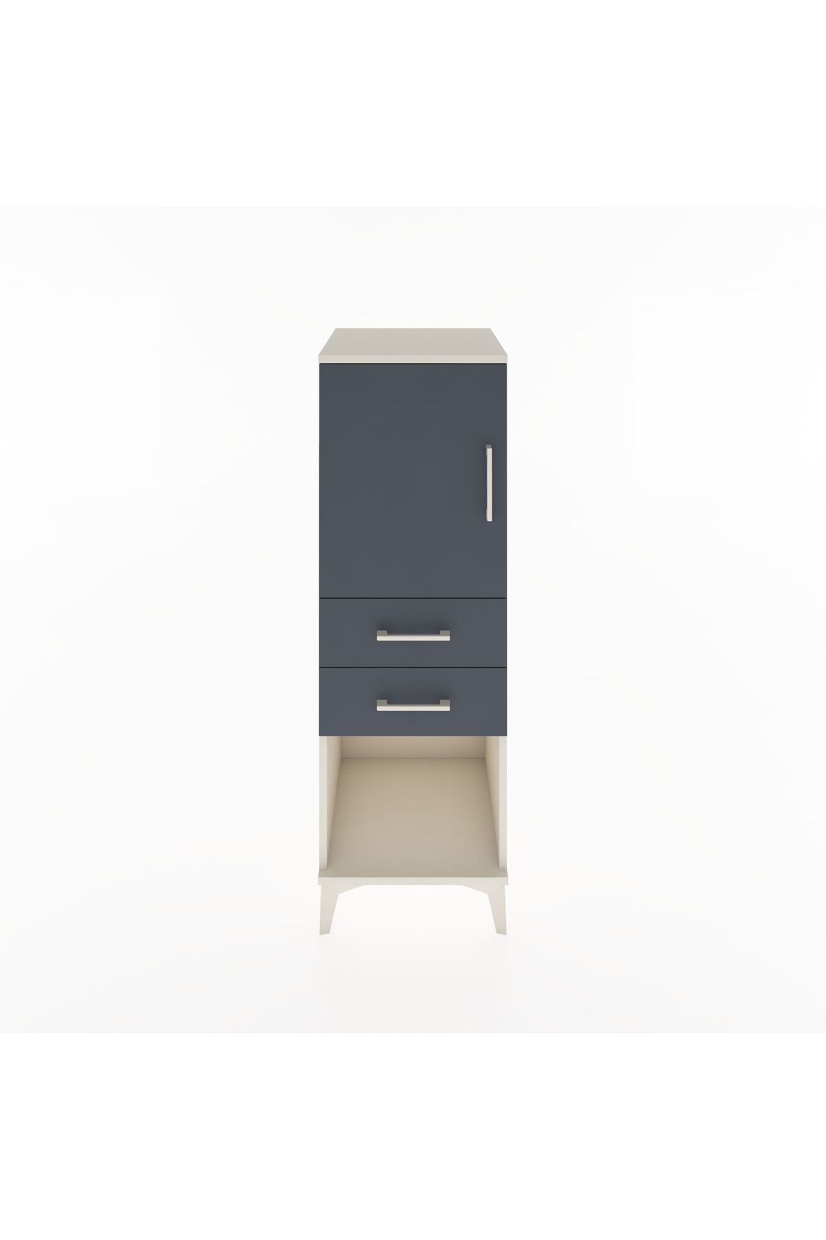 Hyperion Dolap 2 Raflı 2 Çekmeceli Tek Kapaklı 44x44x134 - S49M017V2B