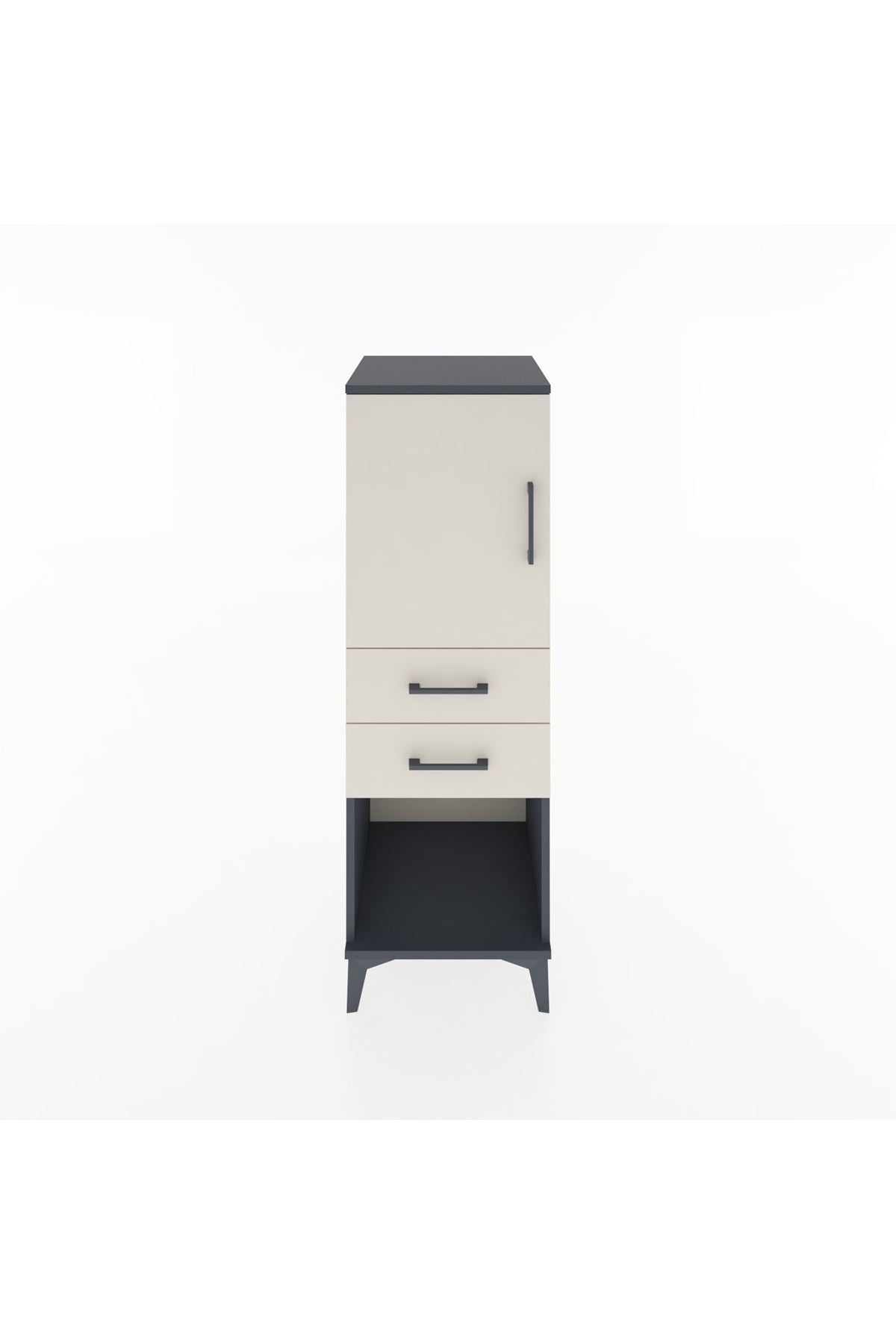 Hyperion Dolap 2 Raflı 2 Çekmeceli Tek Kapaklı 44x44x134 - S49M017V4B