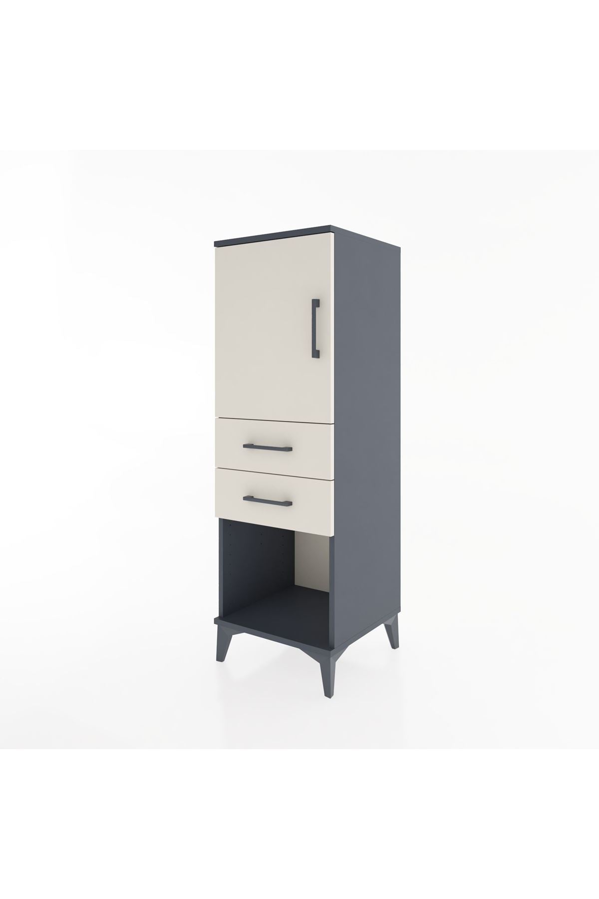 Hyperion Dolap 2 Raflı 2 Çekmeceli Tek Kapaklı 44x44x134 - S49M017V4B
