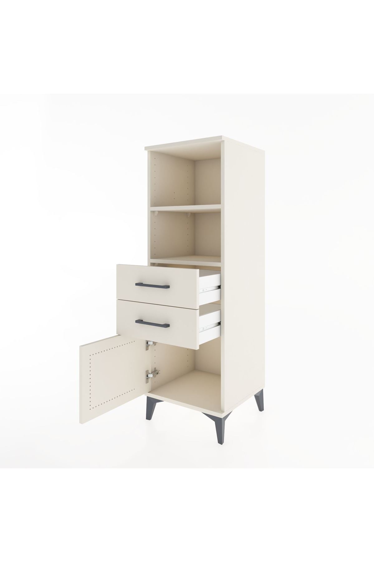 Hyperion Dolap 2 Raflı 2 Çekmeceli Tek Kapaklı 44x44x134 - S49M018V1B