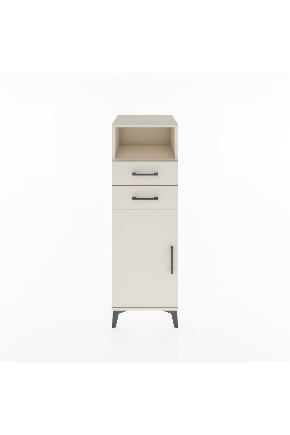 Hyperion Dolap 2 Raflı 2 Çekmeceli Tek Kapaklı 44x44x134 - S49M019V1B