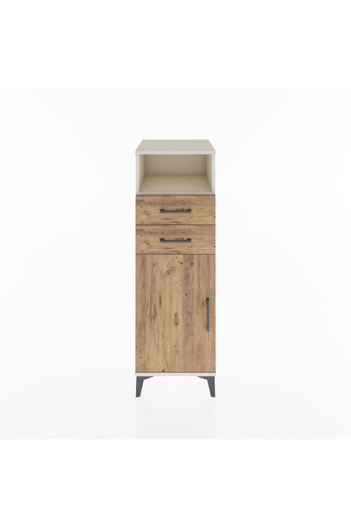 Hyperion Dolap 2 Raflı 2 Çekmeceli Tek Kapaklı 44x44x134 - S49M019V3B