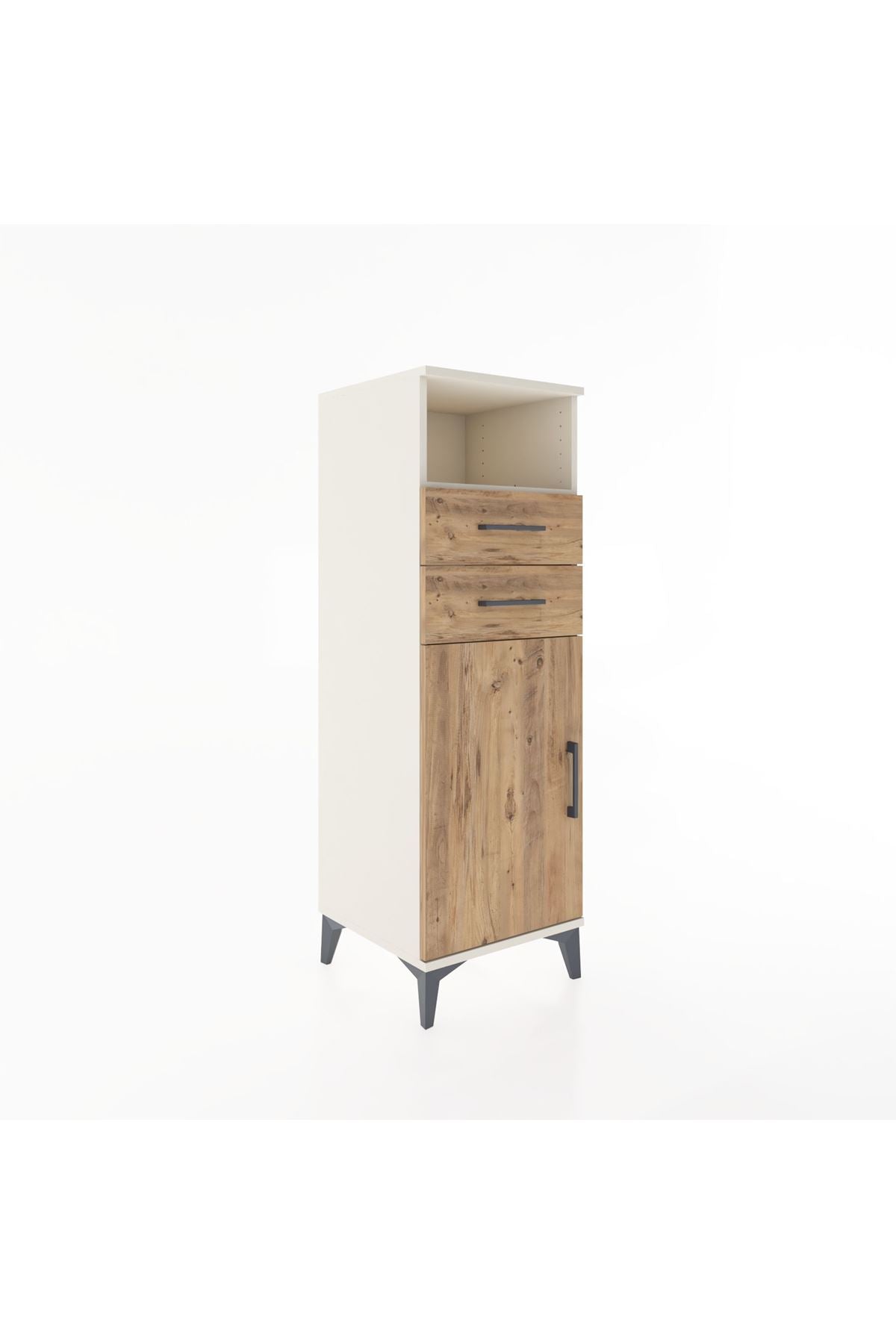 Hyperion Dolap 2 Raflı 2 Çekmeceli Tek Kapaklı 44x44x134 - S49M019V3B