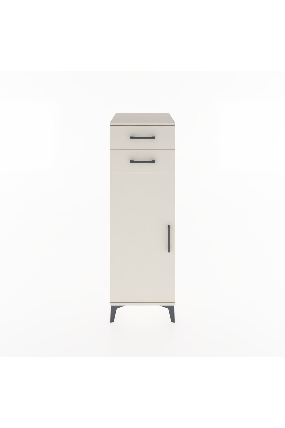 Hyperion Dolap 2 Raflı 2 Çekmeceli Tek Kapaklı 44x44x134 - S49M020V1B