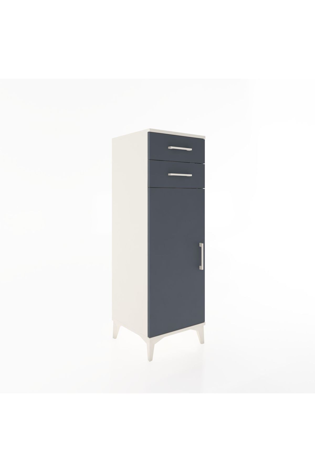 Hyperion Dolap 2 Raflı 2 Çekmeceli Tek Kapaklı 44x44x134 - S49M020V2B