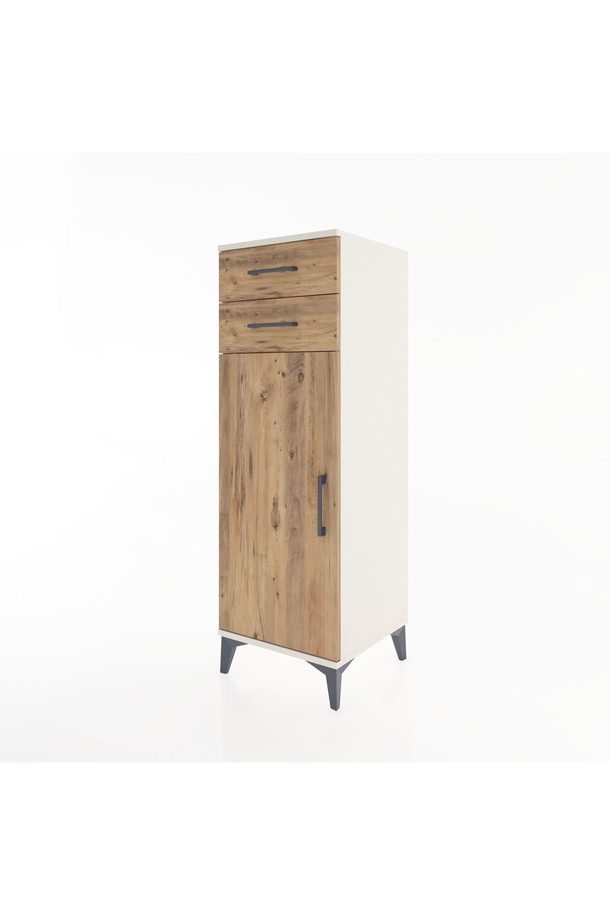 Hyperion Dolap 2 Raflı 2 Çekmeceli Tek Kapaklı 44x44x134 - S49M020V3B