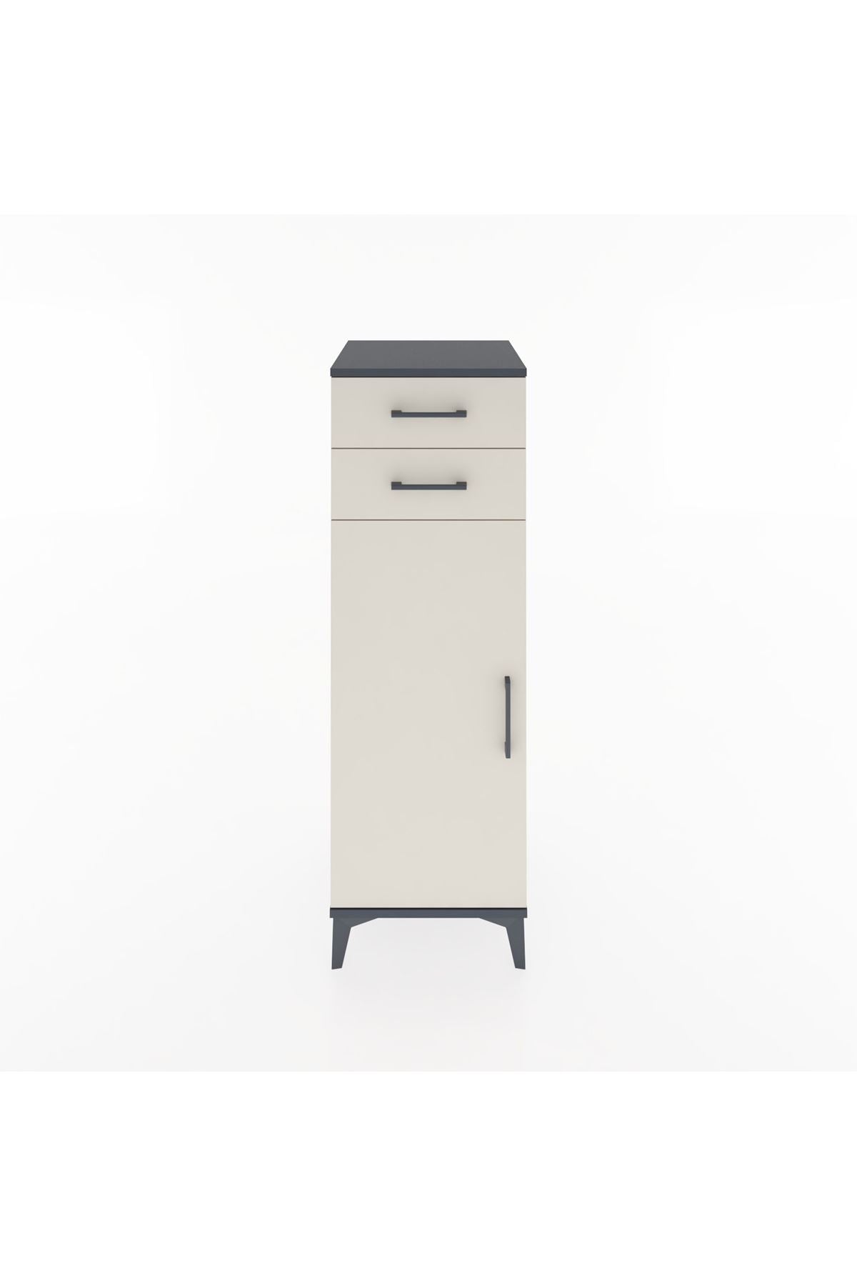 Hyperion Dolap 2 Raflı 2 Çekmeceli Tek Kapaklı 44x44x134 - S49M020V4B
