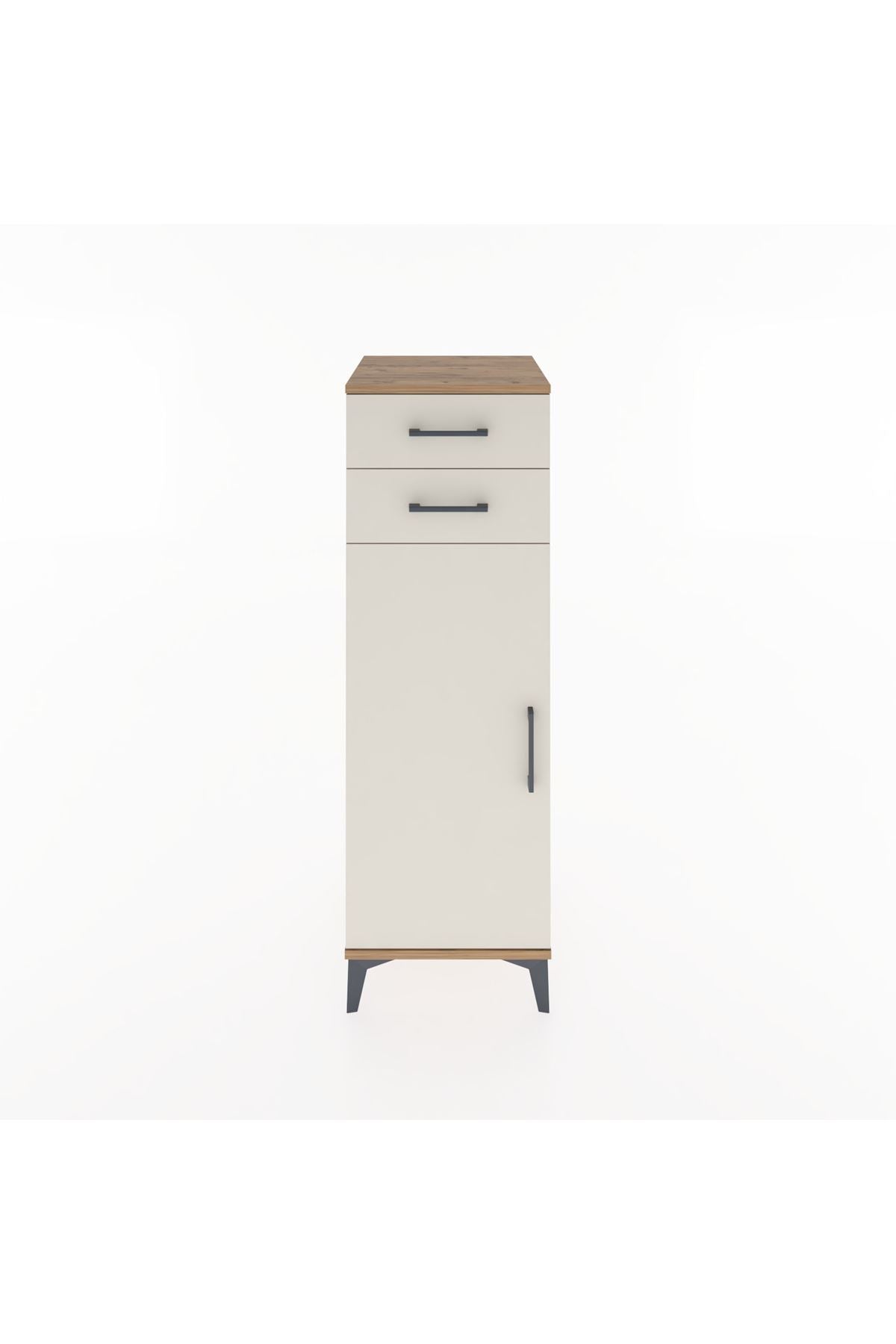 Hyperion Dolap 2 Raflı 2 Çekmeceli Tek Kapaklı 44x44x134 - S49M020V7B
