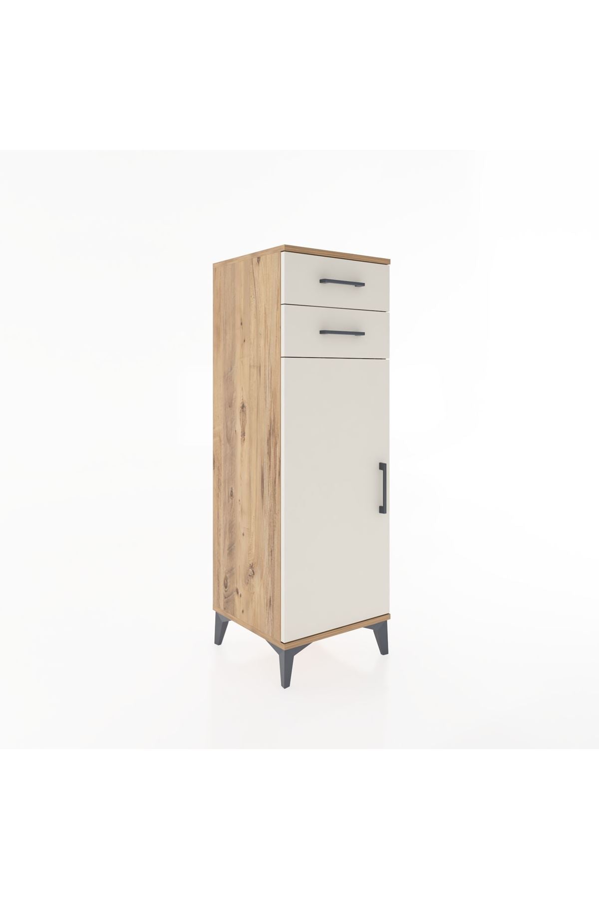 Hyperion Dolap 2 Raflı 2 Çekmeceli Tek Kapaklı 44x44x134 - S49M020V7B