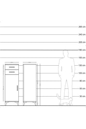 Hyperion Dolap 2 Raflı 2 Çekmeceli Tek Kapaklı 44x44x134 - S49M020V9B