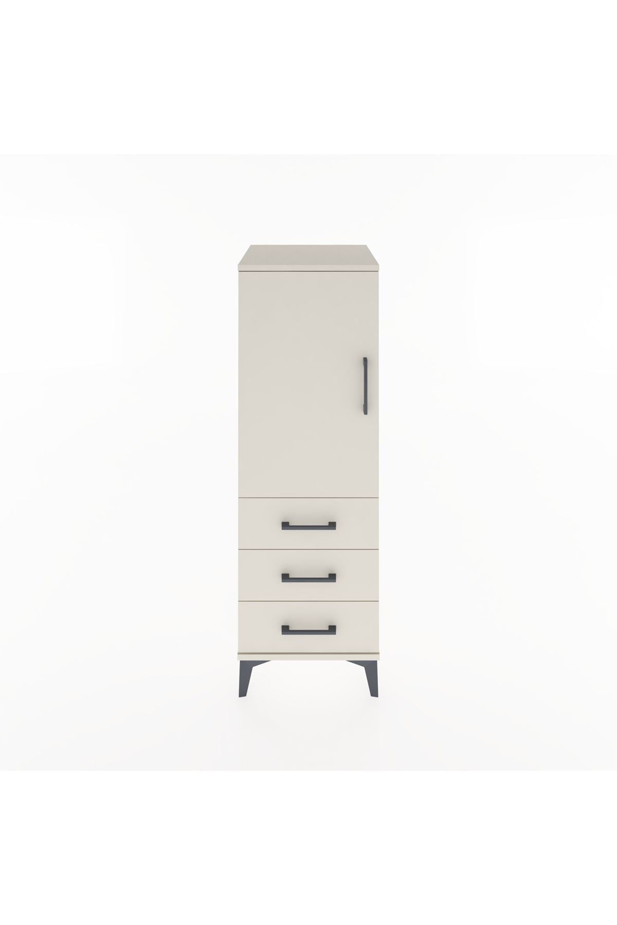Hyperion Dolap 2 Raflı 3 Çekmeceli Tek Kapaklı 44x44x134 - S49M021V1B