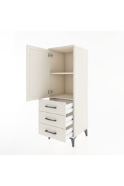 Hyperion Dolap 2 Raflı 3 Çekmeceli Tek Kapaklı 44x44x134 - S49M021V1B