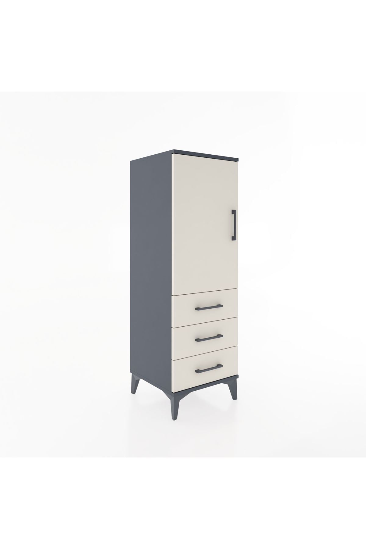 Hyperion Dolap 2 Raflı 3 Çekmeceli Tek Kapaklı 44x44x134 - S49M021V4B
