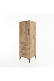 Hyperion Dolap 2 Raflı 3 Çekmeceli Tek Kapaklı 44x44x134 - S49M021V9B