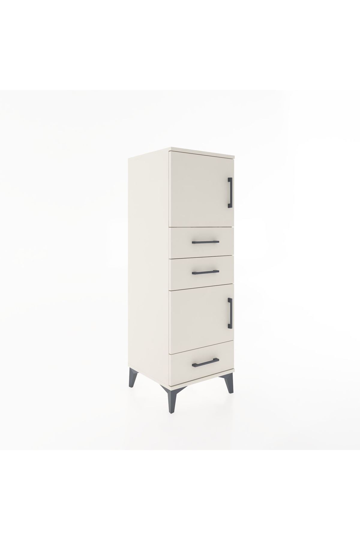 Hyperion Dolap 2 Raflı 3 Çekmeceli 2 Kapaklı 44x44x134 - S49M022V1B