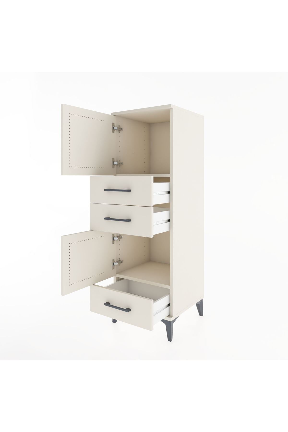 Hyperion Dolap 2 Raflı 3 Çekmeceli 2 Kapaklı 44x44x134 - S49M022V1B