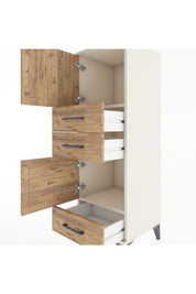 Hyperion Dolap 2 Raflı 3 Çekmeceli 2 Kapaklı 44x44x134 - S49M022V3B