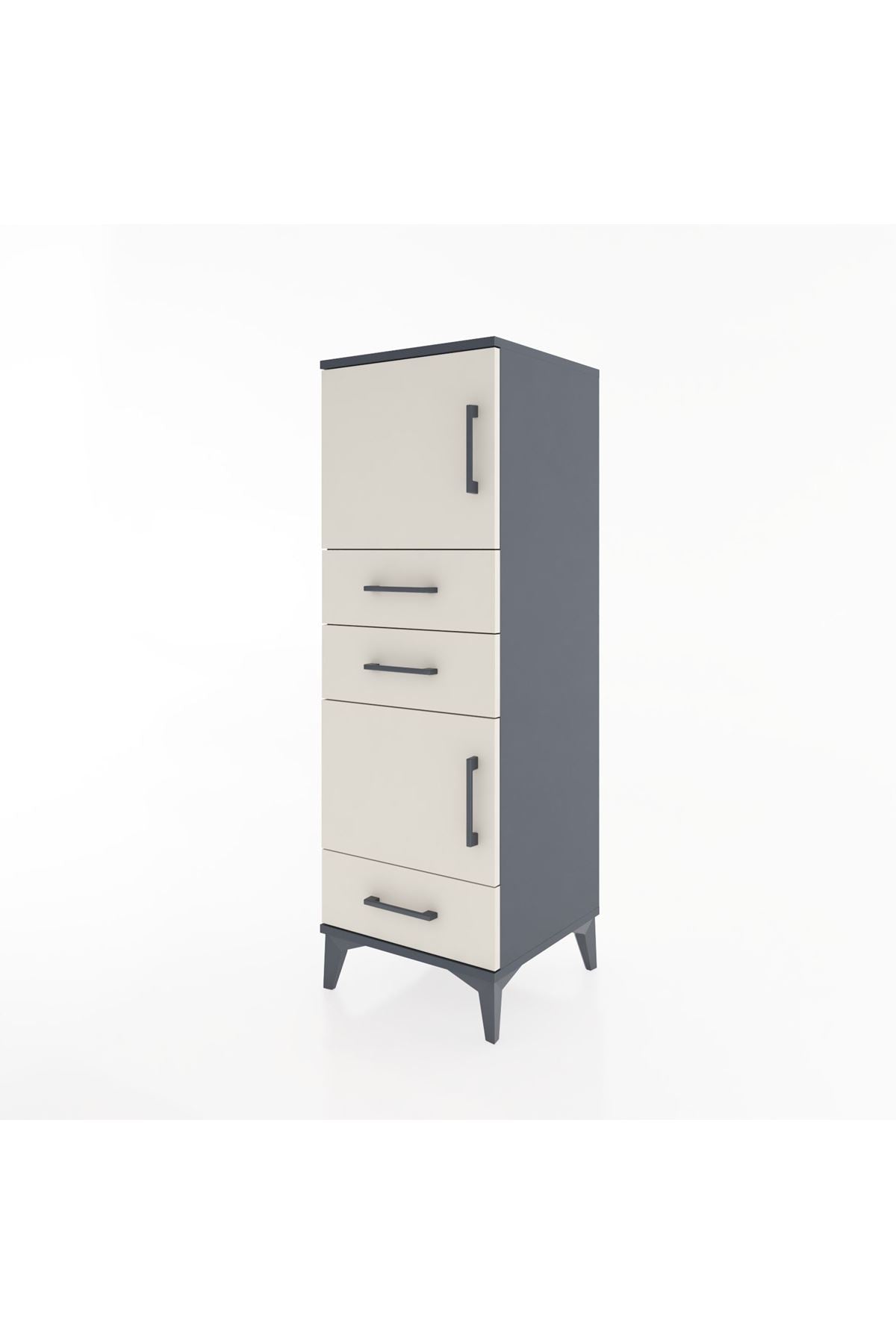 Hyperion Dolap 2 Raflı 3 Çekmeceli 2 Kapaklı 44x44x134 - S49M022V4B