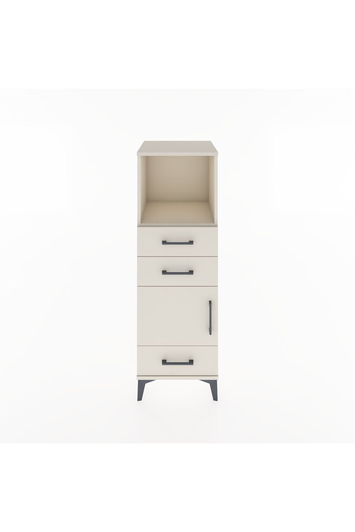 Hyperion Dolap 2 Raflı 3 Çekmeceli Tek Kapaklı 44x44x134 - S49M023V1B