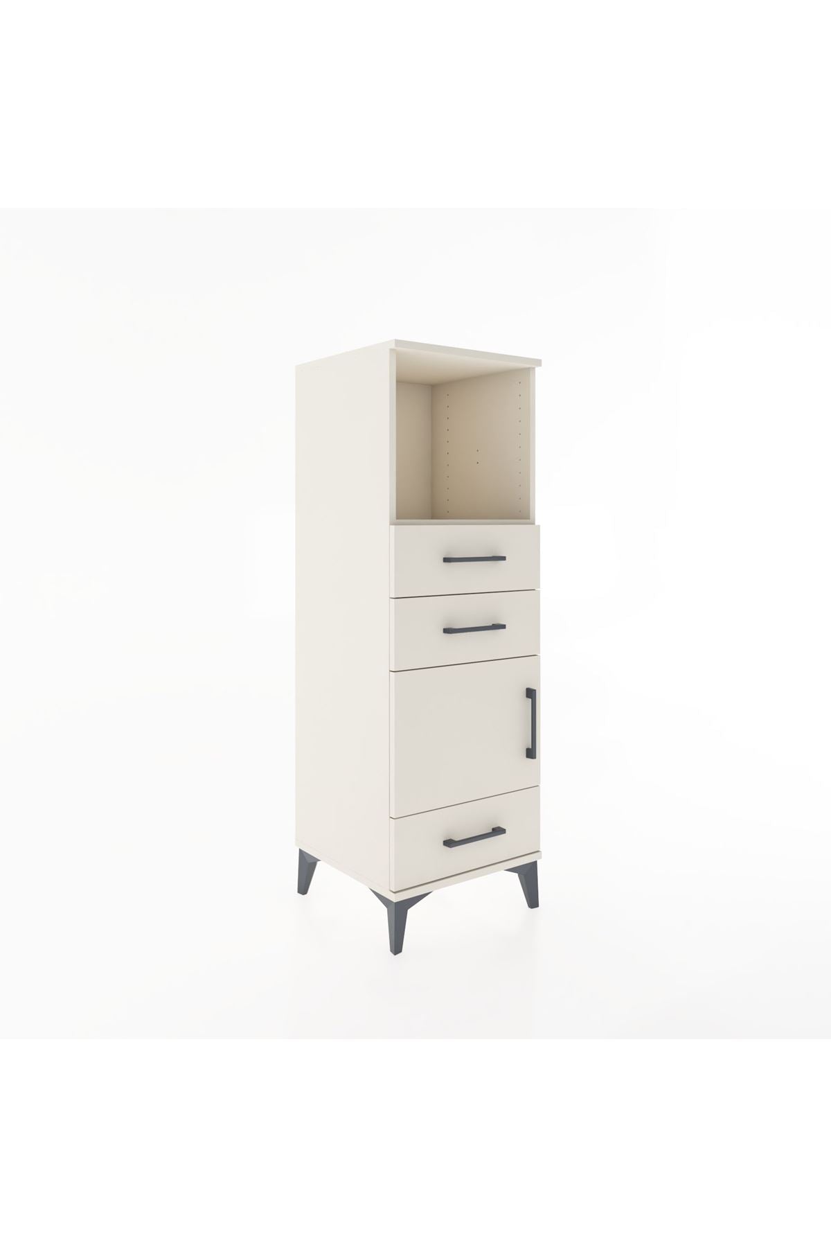 Hyperion Dolap 2 Raflı 3 Çekmeceli Tek Kapaklı 44x44x134 - S49M023V1B