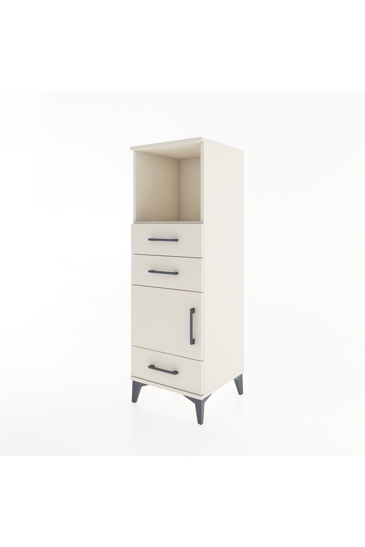 Hyperion Dolap 2 Raflı 3 Çekmeceli Tek Kapaklı 44x44x134 - S49M023V1B
