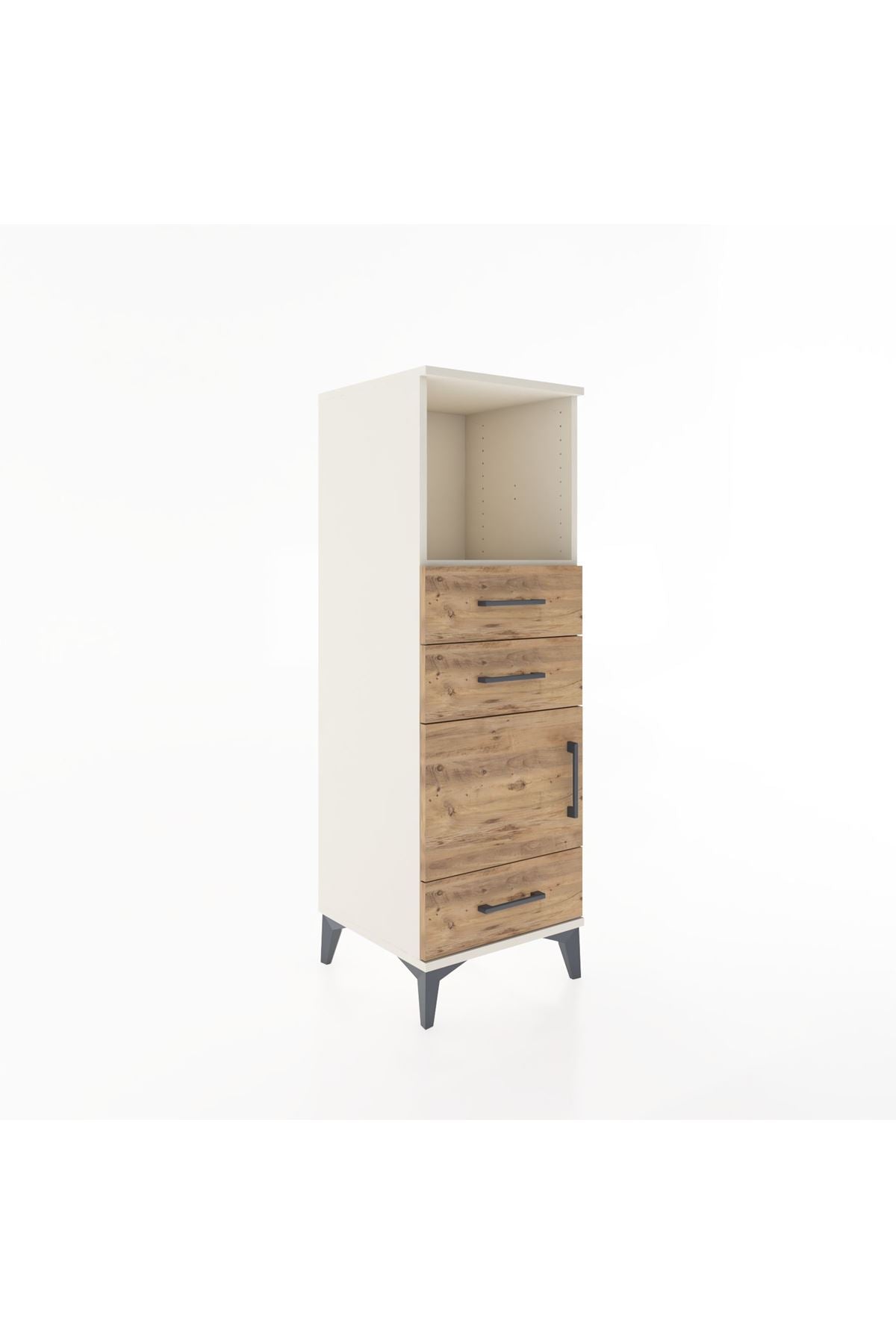 Hyperion Dolap 2 Raflı 3 Çekmeceli Tek Kapaklı 44x44x134 - S49M023V3B
