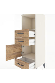 Hyperion Dolap 2 Raflı 3 Çekmeceli Tek Kapaklı 44x44x134 - S49M023V3B