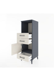 Hyperion Dolap 2 Raflı 3 Çekmeceli Tek Kapaklı 44x44x134 - S49M023V4B