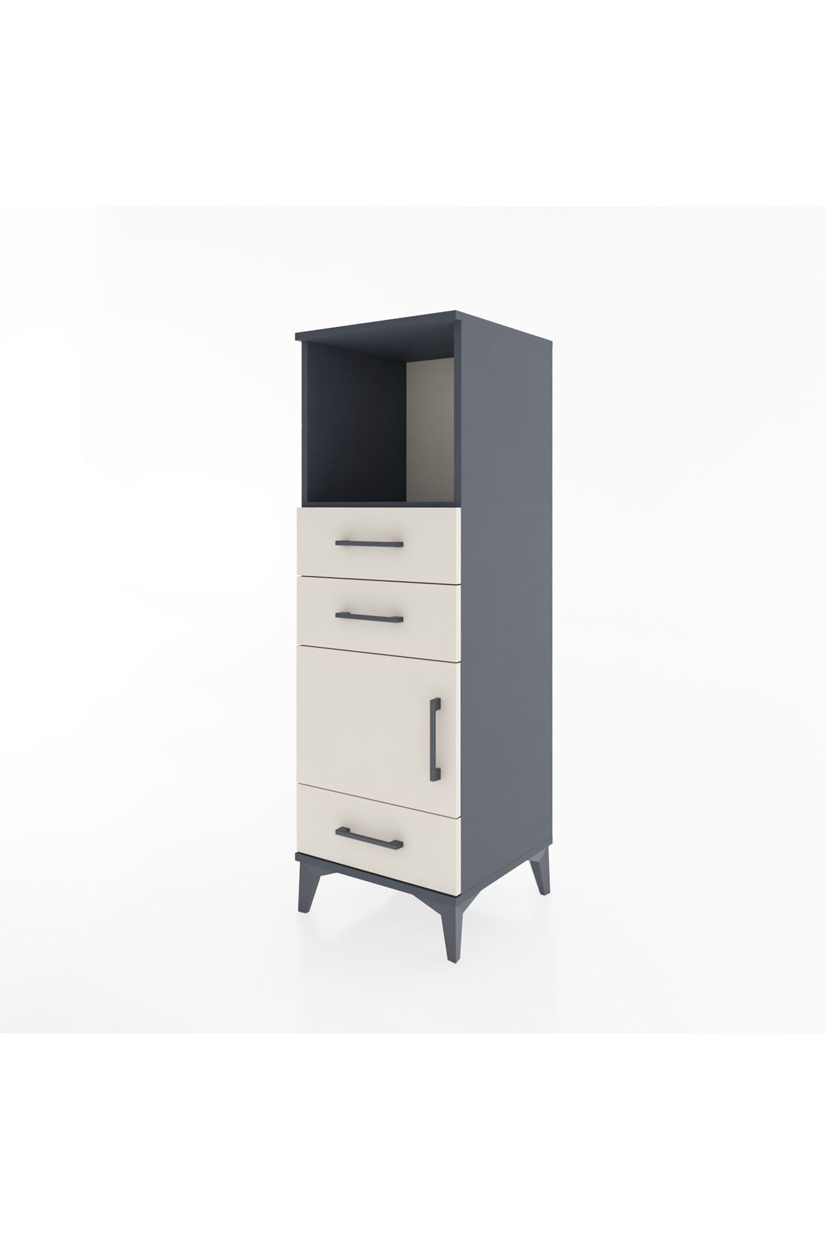 Hyperion Dolap 2 Raflı 3 Çekmeceli Tek Kapaklı 44x44x134 - S49M023V4B