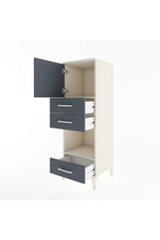 Hyperion Dolap 2 Raflı 3 Çekmeceli Tek Kapaklı 44x44x134 - S49M024V2B