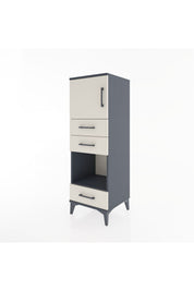 Hyperion Dolap 2 Raflı 3 Çekmeceli Tek Kapaklı 44x44x134 - S49M024V4B