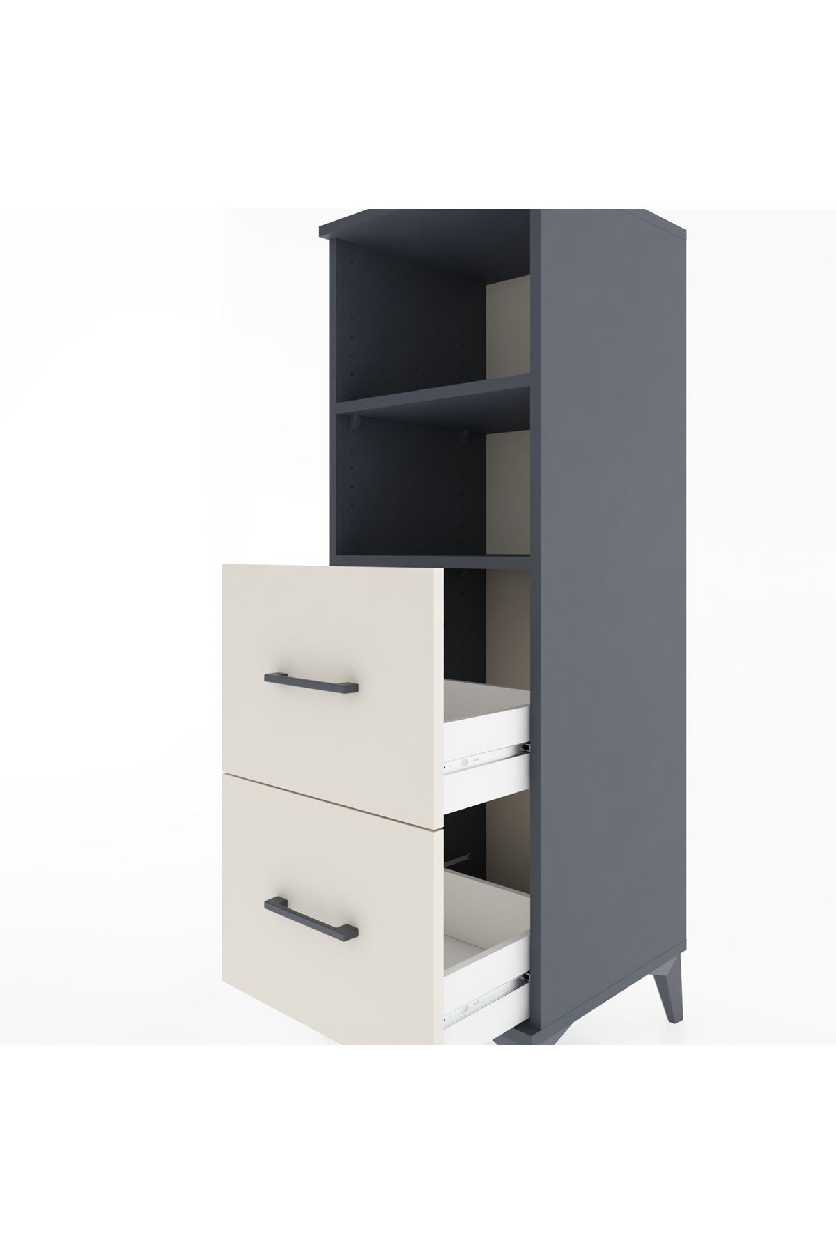 Hyperion Dolap 2 Raflı 2 Çekmeceli 44x44x134 - S49M025V4B