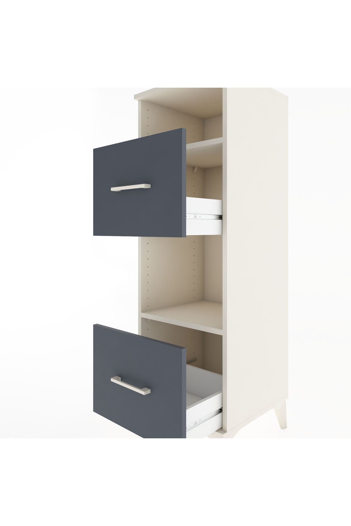 Hyperion Dolap 2 Raflı 2 Çekmeceli 44x44x134 - S49M026V2B