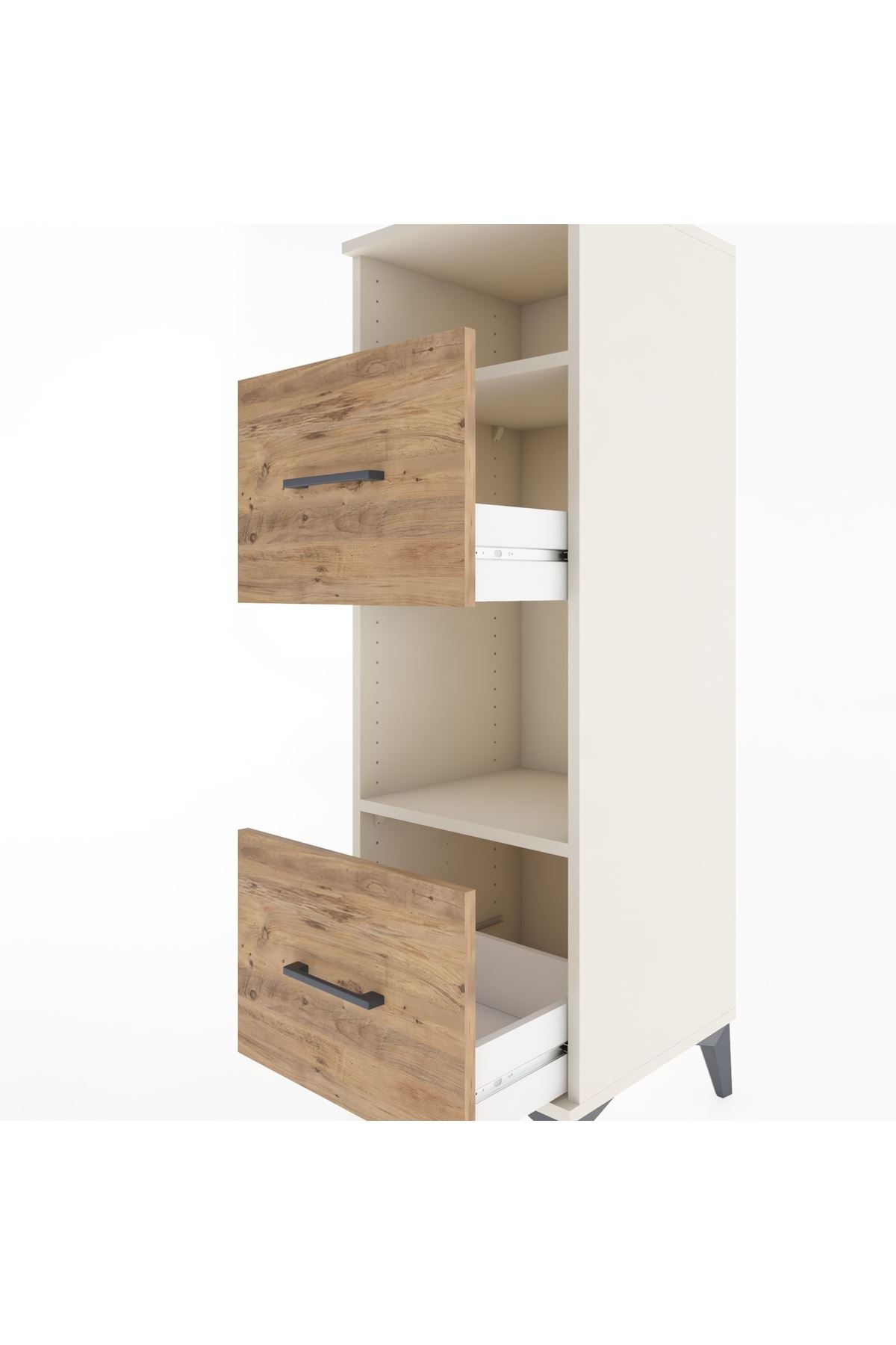 Hyperion Dolap 2 Raflı 2 Çekmeceli 44x44x134 - S49M026V3B