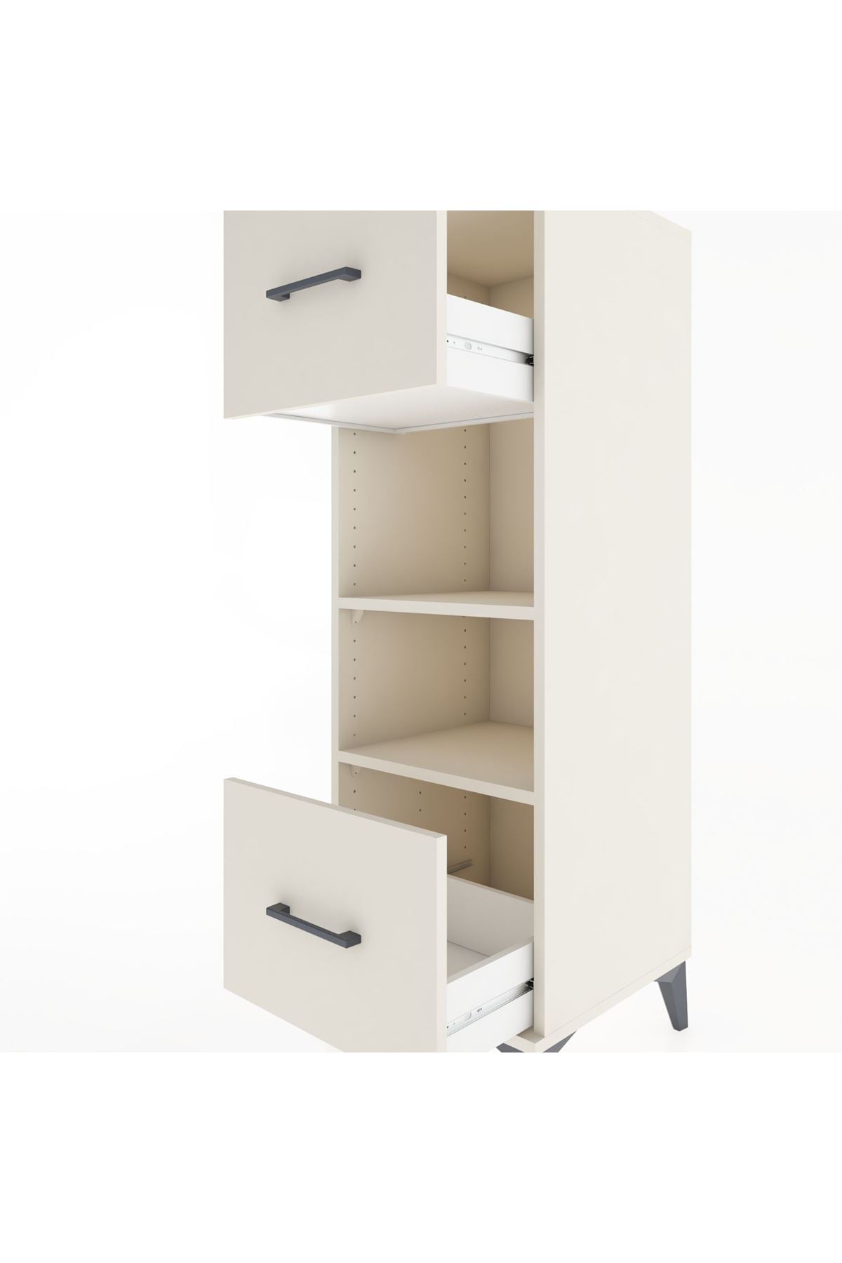 Hyperion Dolap 2 Raflı 2 Çekmeceli 44x44x134 - S49M027V1B
