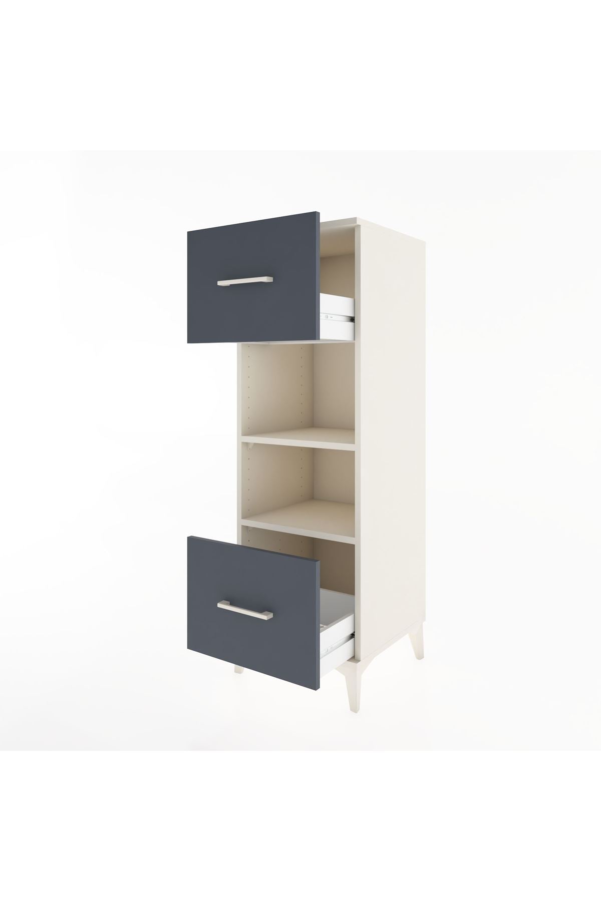 Hyperion Dolap 2 Raflı 2 Çekmeceli 44x44x134 - S49M027V2B