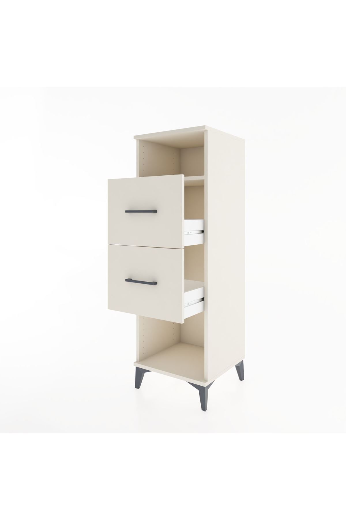 Hyperion Dolap Tek Raflı 2 Çekmeceli 44x44x134 - S49M028V1B