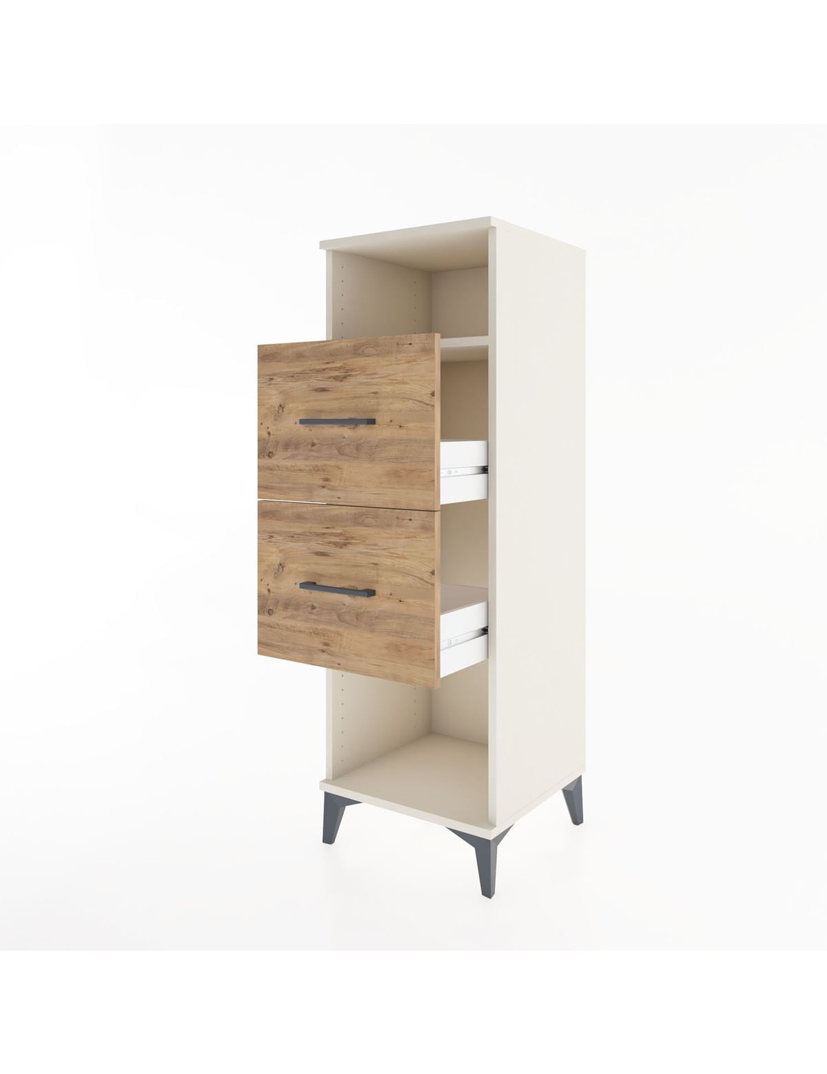 Hyperion Dolap Tek Raflı 2 Çekmeceli 44x44x134 - S49M028V3B