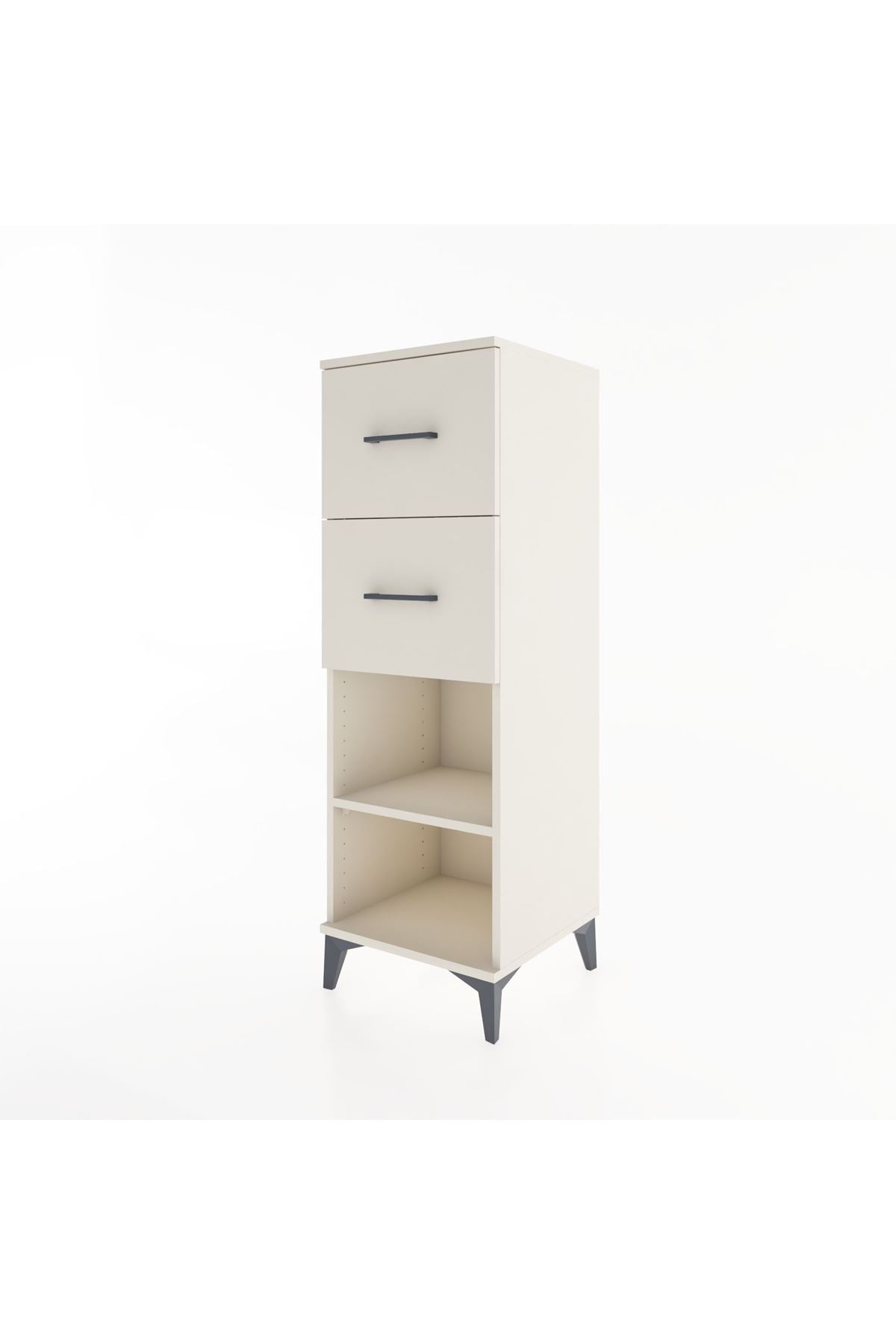 Hyperion Dolap Tek Raflı 2 Çekmeceli 44x44x134 - S49M029V1B