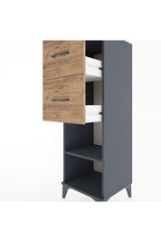 Hyperion Dolap Tek Raflı 2 Çekmeceli 44x44x134 - S49M029V6B
