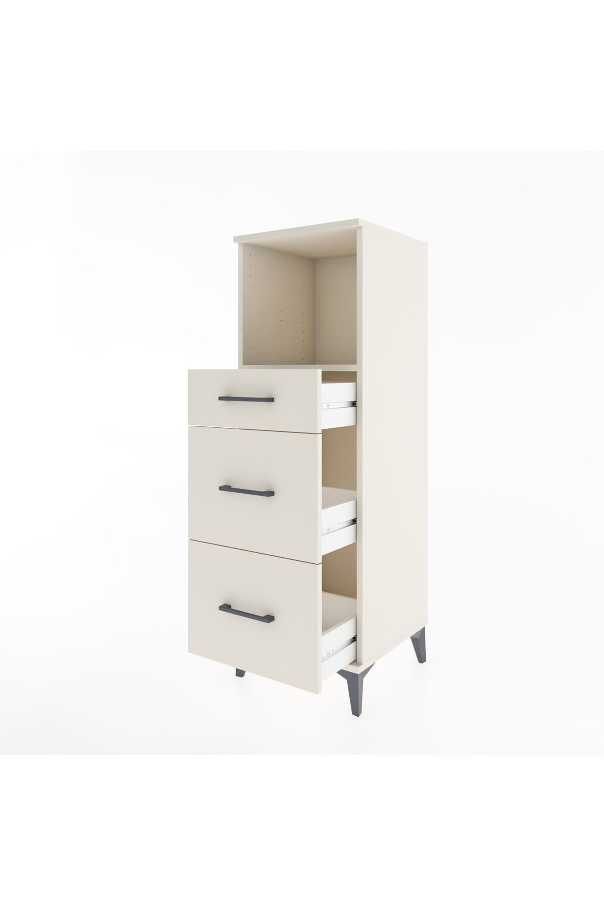 Hyperion Dolap Tek Raflı 3 Çekmeceli 44x44x134 - S49M030V1B