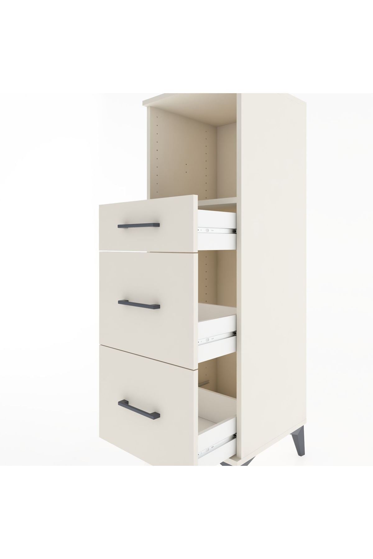 Hyperion Dolap Tek Raflı 3 Çekmeceli 44x44x134 - S49M030V1B